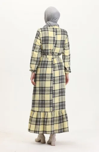 Robe A Ceinture Tissu Bûcheron 0537-04 Jaune 0537-04