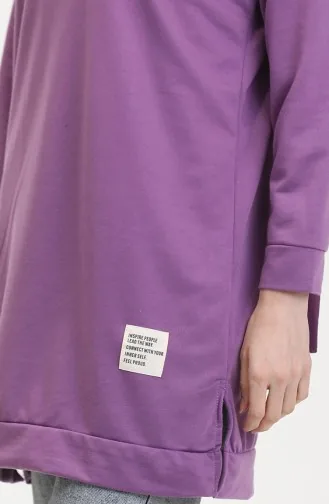 Slit Detailed Sports Tunic 0269-09 Lilac 0269-09