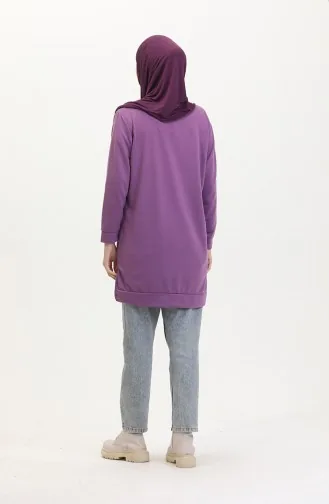 Slit Detailed Sports Tunic 0269-09 Lilac 0269-09