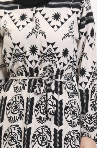 Amelya Farbalı Kuşaklı Viskon Elbise S-m-l-xl Beden 4588AC-01 Siyah