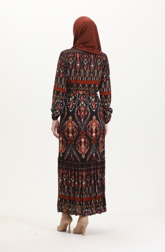 Amelya Farbalı Kuşaklı Viskon Elbise S-m-l-xl Beden 4588AF-01 Siyah