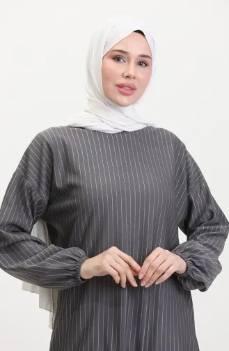 Gestreifte Tunika 1028-01 Grau 1028-01