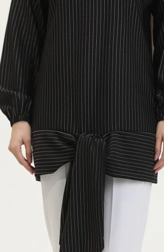 Striped Tunic 1028-02 Black 1028-02