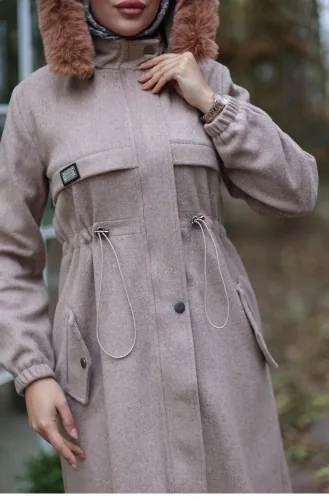 Manteau En Cachemire Détaillé Tunnel Vison 1226 625