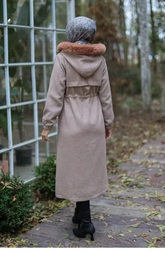 Manteau En Cachemire Détaillé Tunnel Vison 1226 625