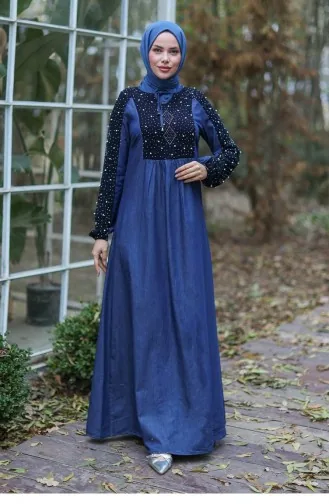 Robe Hijab Bleu Foncé 641