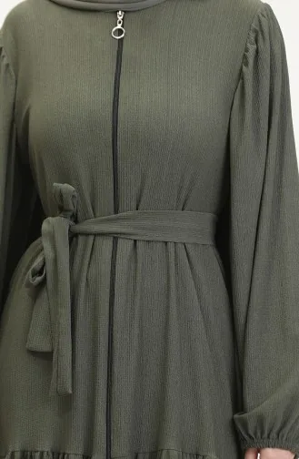 Abaya Manches Ballon 1026-02 Khaki 1026-02