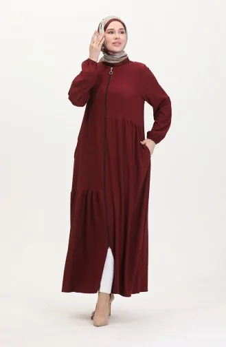 Büzgülü Ferace 1027-03 Bordo