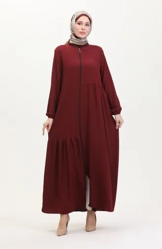 Büzgülü Ferace 1027-03 Bordo