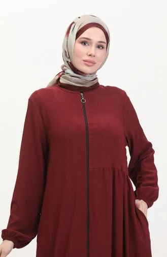 Büzgülü Ferace 1027-03 Bordo