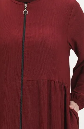 Büzgülü Ferace 1027-03 Bordo