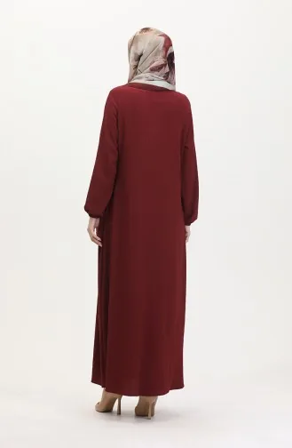 Büzgülü Ferace 1027-03 Bordo