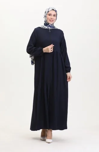 Verzamelde Abaya 1027-04 Marineblauw 1027-04