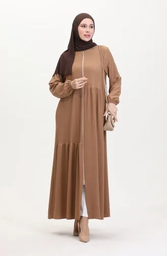 Büzgülü Ferace 1027-06 Vizon