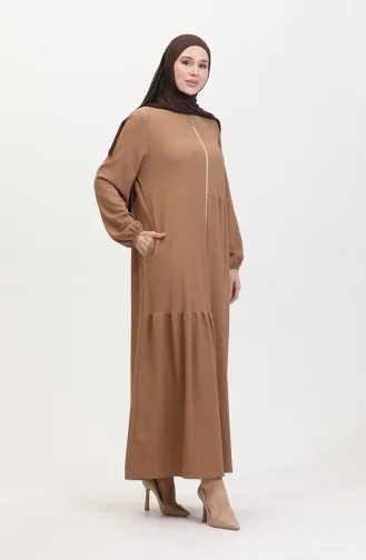 Büzgülü Ferace 1027-06 Vizon