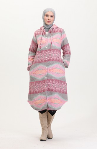 Hooded Lumberjack Winter Coat 0544-02 Dusty Rose Green 0544-02