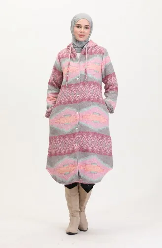 Hooded Lumberjack Winter Coat 0544-02 Dusty Rose Green 0544-02