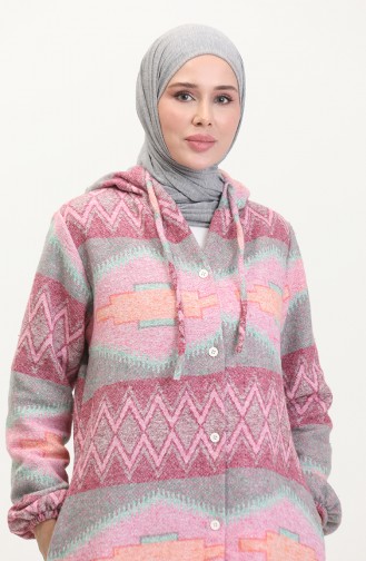 Hooded Lumberjack Winter Coat 0544-02 Dusty Rose Green 0544-02