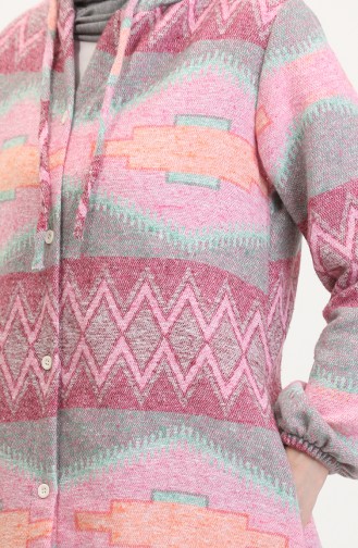 Hooded Lumberjack Winter Coat 0544-02 Dusty Rose Green 0544-02