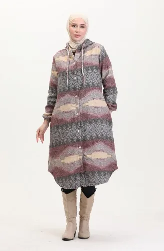 Manteau Hiver à Capuche Bûcheron 0544-03 Vison Rouge Claret 0544-03