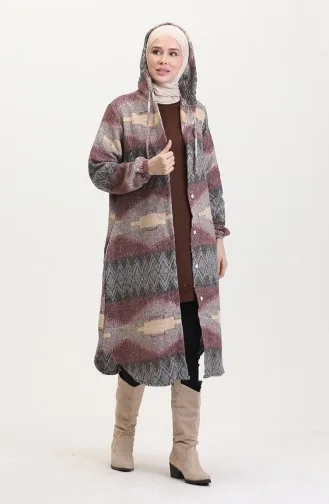 Manteau Hiver à Capuche Bûcheron 0544-03 Vison Rouge Claret 0544-03