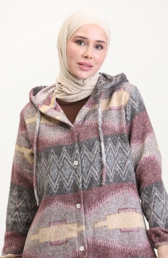 Manteau Hiver à Capuche Bûcheron 0544-03 Vison Rouge Claret 0544-03