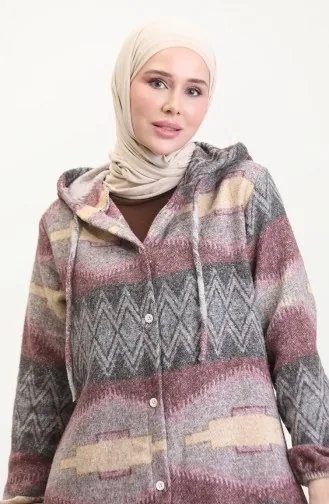 Manteau Hiver à Capuche Bûcheron 0544-03 Vison Rouge Claret 0544-03