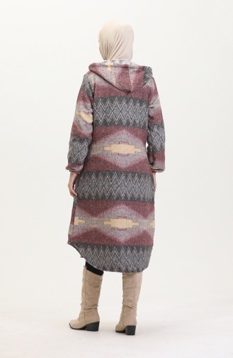 Manteau Hiver à Capuche Bûcheron 0544-03 Vison Rouge Claret 0544-03