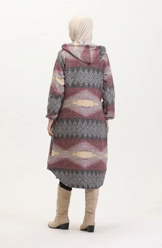 Manteau Hiver à Capuche Bûcheron 0544-03 Vison Rouge Claret 0544-03