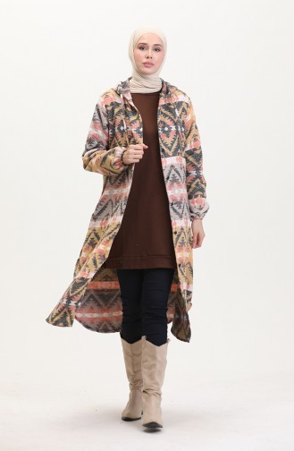 Manteau Hiver Bûcheron A Capuche 0543-01 Moutarde Vison 0543-01