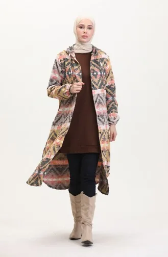 Houthakkerswinterjas Met Capuchon 0543-01 Mosterd Mink 0543-01