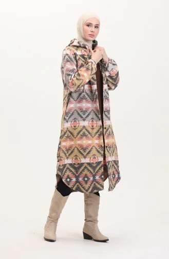 Houthakkerswinterjas Met Capuchon 0543-01 Mosterd Mink 0543-01