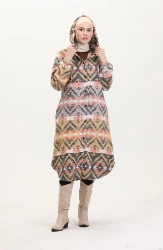 Houthakkerswinterjas Met Capuchon 0543-01 Mosterd Mink 0543-01