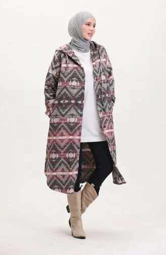 Hooded Lumberjack Winter Coat 0543-02 Mink Rose Dusty 0590-02