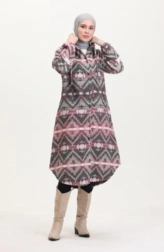 Hooded Lumberjack Winter Coat 0543-02 Mink Rose Dusty 0590-02