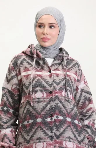 Hooded Lumberjack Winter Coat 0543-02 Mink Rose Dusty 0590-02