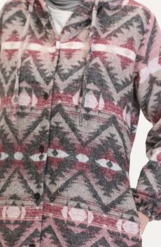 Hooded Lumberjack Winter Coat 0543-02 Mink Rose Dusty 0590-02