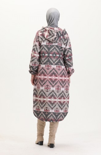 Manteau Hiver à Capuche Bûcheron 0543-02 Vison Rose Séchée 0590-02