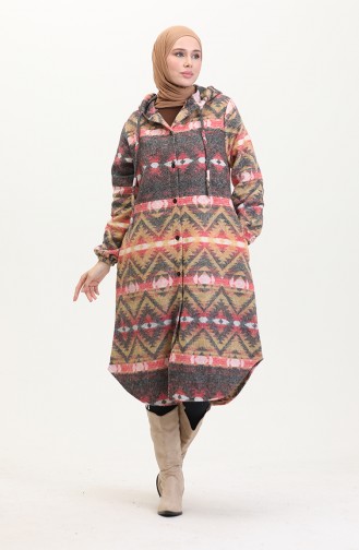 Hooded Lumberjack Winter Coat 0543 Mustard Smoke 054303