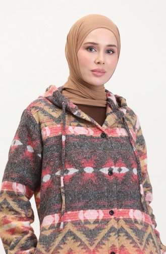 Hooded Lumberjack Winter Coat 0543 Mustard Smoke 054303