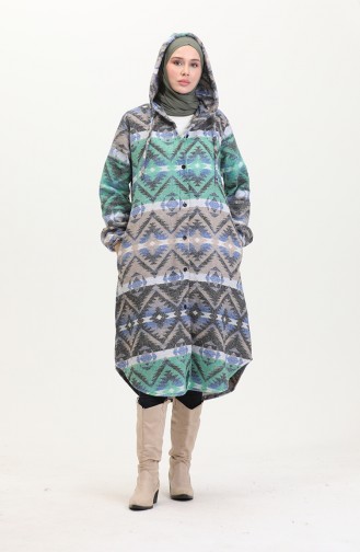 Hooded Lumberjack Winter Coat 0543-04 Saks Green 0543-04