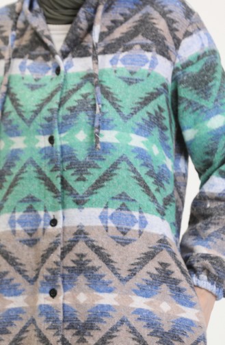 Hooded Lumberjack Winter Coat 0543-04 Saks Green 0543-04