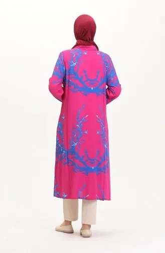 تونيك فيسكوز منقوش 2028E-01 فوشي أزرق 2028E-01