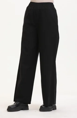 بنطال جينز بتصميم مطاط عند الخصر 1793EY-01 لون أسود 1793EY-01