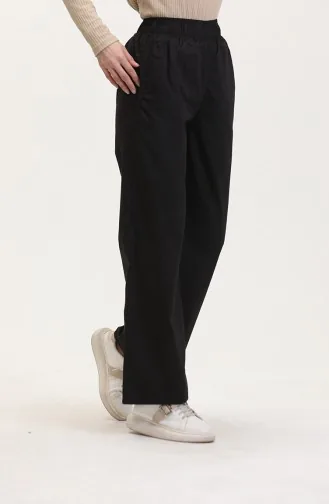 Beli Lastikli Kot Pantolon 2734C-01 Siyah