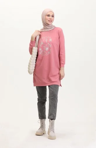 Printed Sweatshirt 0539-03 Dusty Rose 0539-03