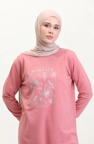 Printed Sweatshirt 0539-03 Dusty Rose 0539-03
