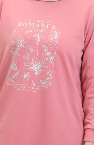 Printed Sweatshirt 0539-03 Dusty Rose 0539-03