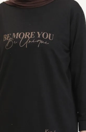 Sweat Imprimé 0540-01 Noir 0540-01