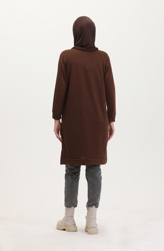 Printed Sweatshirt 0540-03 Brown 0540-03